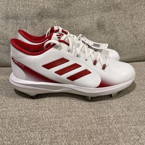 Adidas Purehustle 2 Low Metal Fastpitch Softball Cleats Womens 10 Red White NEW